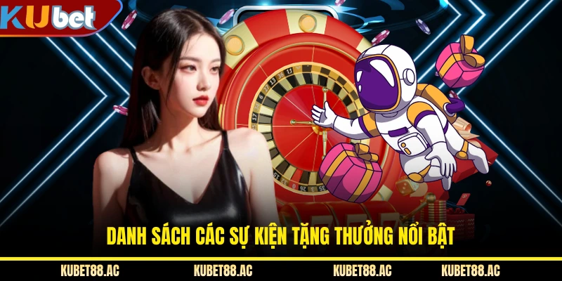 Danh sách các sự kiện tặng thưởng nổi bật